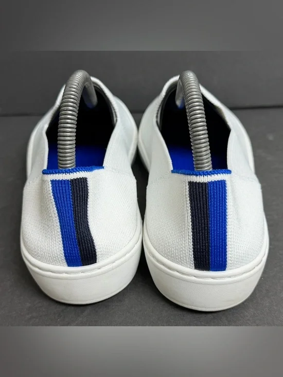 Rothy's Original Slip On Sneakers Womens 9 White Knit Casual Flats Shoes - Picture 4 of 8